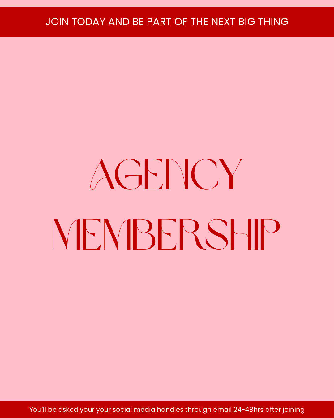 Influencer Agency Membership